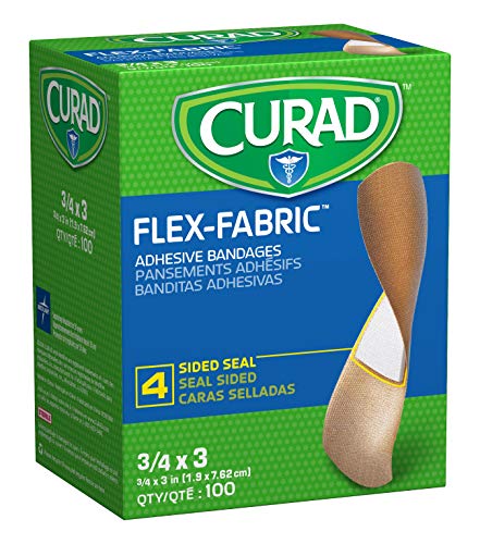 Flex Fabric Adhesive Bandages - 3/4" x 3" - 100 Count Box