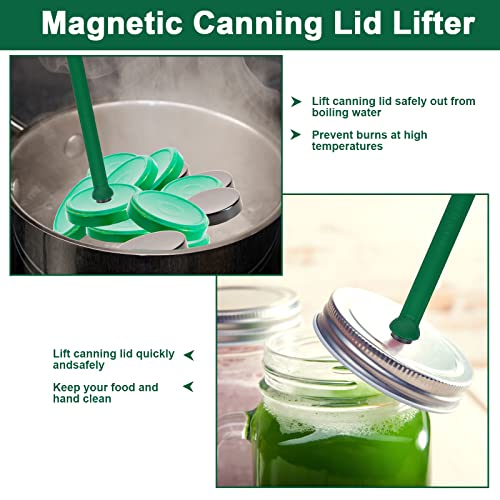Canning Kit - Magnetic Lid Lifter & Bubble Popper Tool - Green