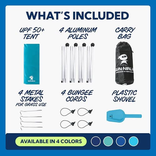 Portable Beach Tent Canopy with UPF50+ Sun Protection