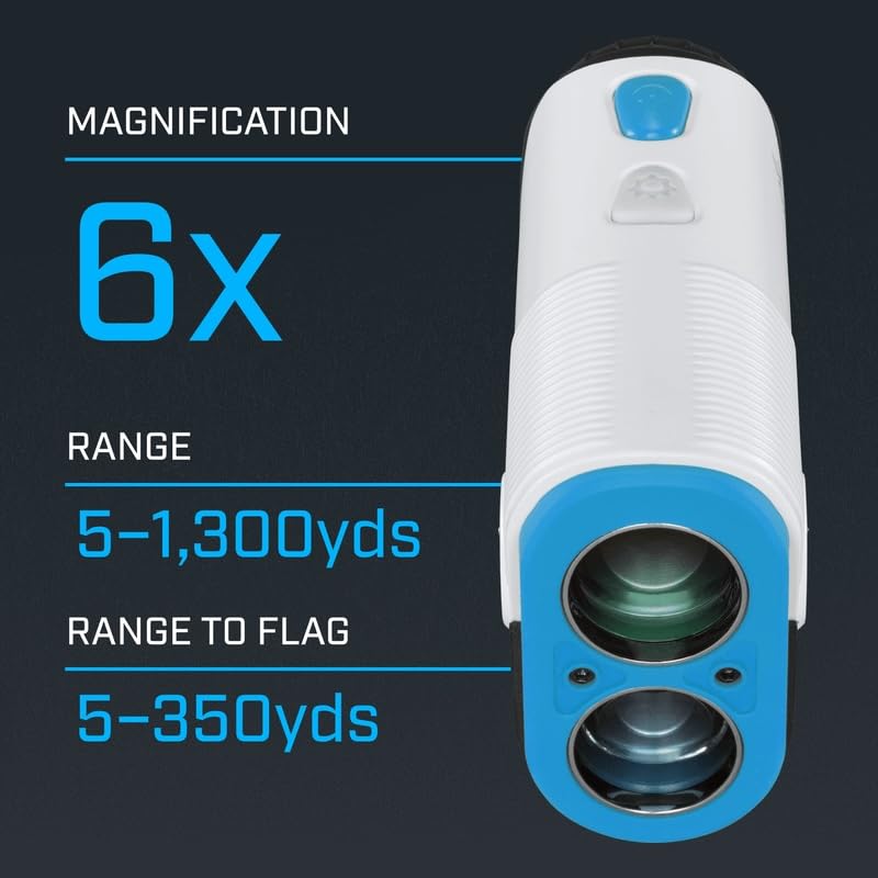 Golf Laser Rangefinder - Ultra-Compact, 6X Magnification, Slope Technology