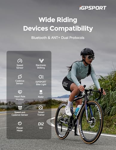 BSC200S GPS Bike Computer - Wireless Navigation, 2.4'' Screen, Waterproof
