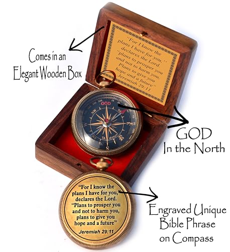 Brass Engraved Compass - I Know The Plans Compass #2