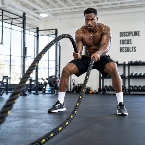 Battle Rope 1.5 Inch Diameter - 30 FT Heavy Workout Rope
