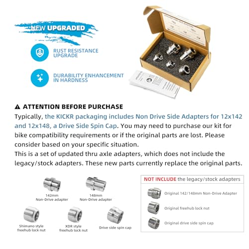 KICKR Thru Axle Adapter Kit for Wahoo KICKR CORE & V4 - 2025 Upgrade
