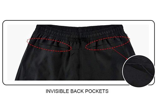 clothin Mens Workout Athletic Pants Elastic-Waist Drawstring Pants for Sport Exercise Travel,Quick-Dry,Stretchy,Navy/Navy,XL(37-41W x 30L)