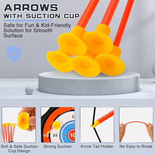 LED Light Up Bow and Arrow Set for Kids - 2-Pack with 20 Arrows