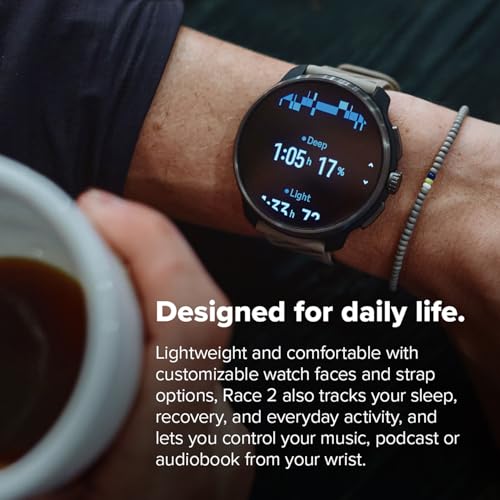 Suunto Race 2 GPS Sports Watch - AMOLED Display, 115+ Modes, All Black