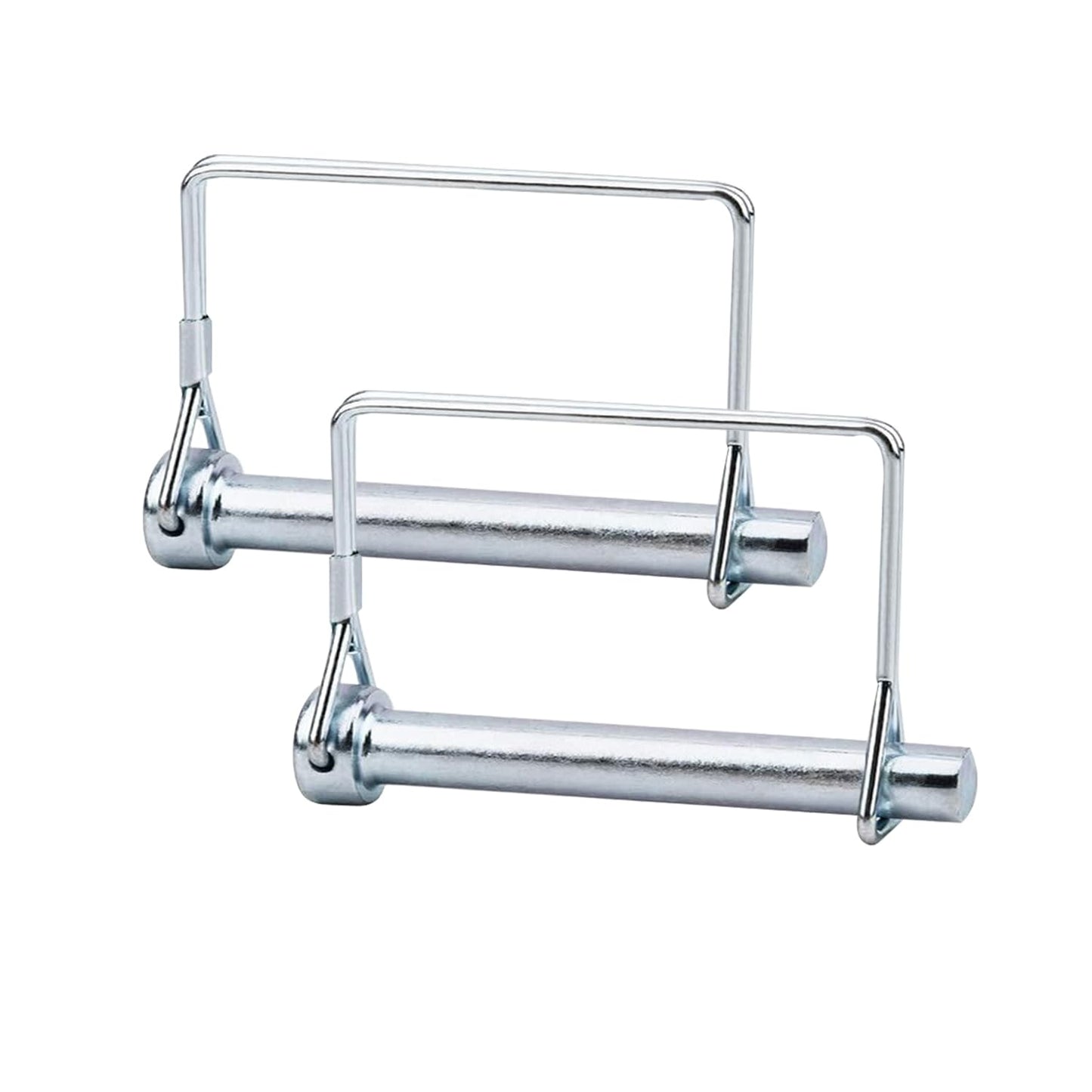 3/8" x 3-5/32" Trailer Hitch Pin 2 Pack, Heavy Duty Carbon Steel Hitch Locking Pins, Zinc Plated Rust-Resistant Coupler Pins for Utility Trailer, RV, Boat, Lawn Tractor, Farm Equipment