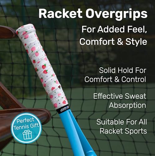 Tennis Overgrips - Anti-Slip Grip Tape for Rackets - White/Pink/Red