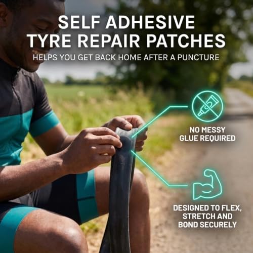 Self Adhesive Bike Tire Repair Kit - 10 Patches