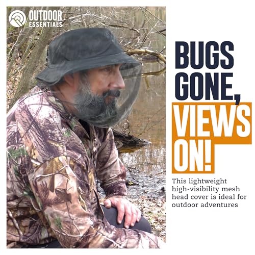 Mosquito Head Net Mesh Face Cover for Hiking & Gardening - Gray