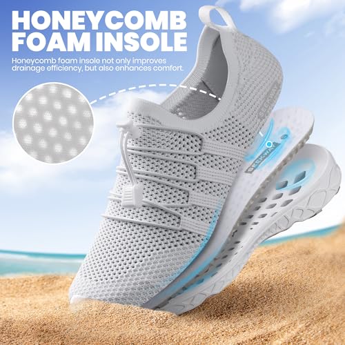 Quick Dry Aqua Shoes for Men & Women - Knit White