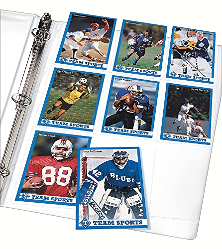Trading Card Pages - 9 Pocket for 3 Ring Binder, Pack of 10, One Size