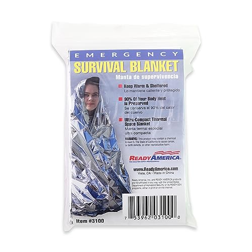 Thermal Survival Blanket - 54 x 84 Inch Lightweight Emergency Gear - 1 Pack