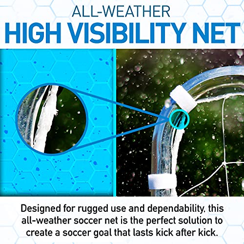 All-Weather Soccer Goal Replacement Net - 6' x 12' White