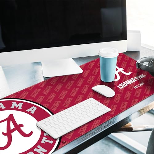 Alabama Crimson Tide Desk Pad - Water Resistant, Non-Slip Rubber
