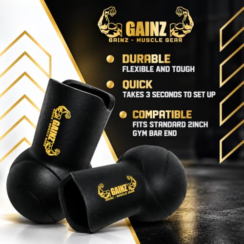 Gainz Landmine Row Attachment - Swiveling T-Bar for Standard 2-Inch Barbells