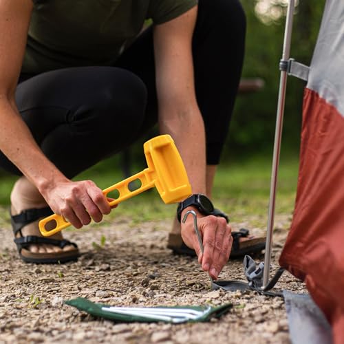 7-Inch Steel Tent Stakes - Rust-Resistant Ground Pegs for Tents & Tarps (4-Pack)