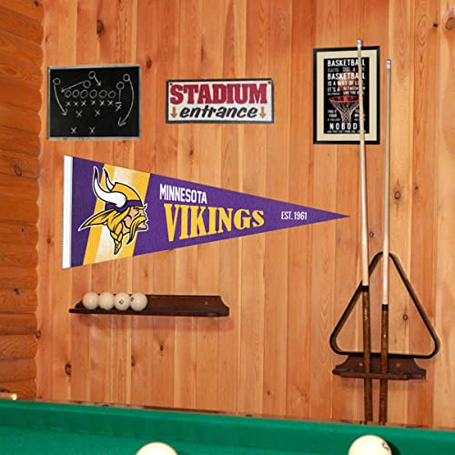 Minnesota Vikings Vintage Pennant Flag - 12x30 Inch Felt