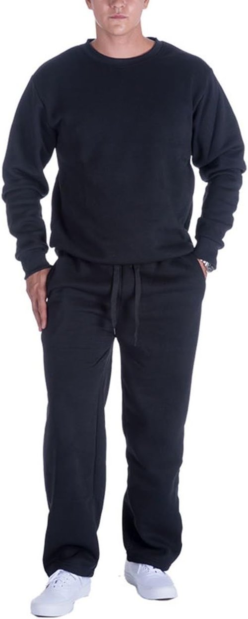 Facitisu Men's Fleece Athletic Sweatpants - Comfortable Drawstring Workout Pants | Ideal for Running