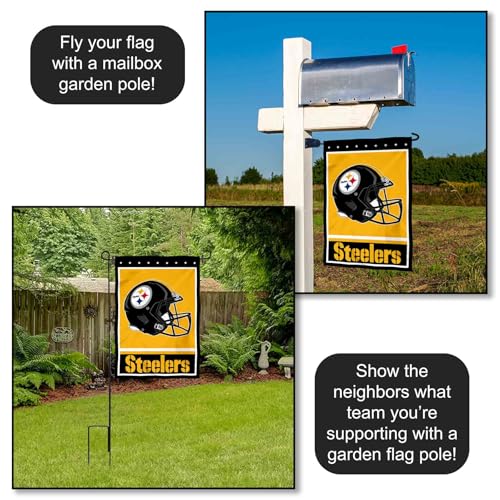 Pittsburgh Steelers Yard Garden Flag - Double Sided Sports Team Decor 12.5x18 Inches