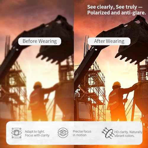 Polarized SafetyGlassesZ87 UV400 WorkSunglasses for men ConstructionCarpentryCyclingDIY&Light Industrial Use