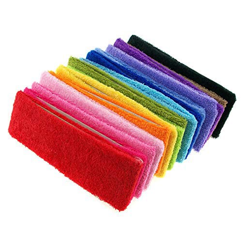 15 PCS Ultra Thin Cotton Sweatbands for Yoga - Mixed Colors