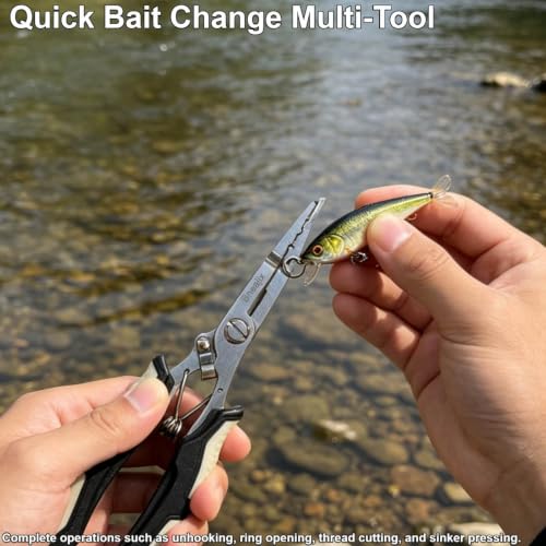 Fishing Pliers 6.7" Multi-Tool with Safety Lock & Extended Reach