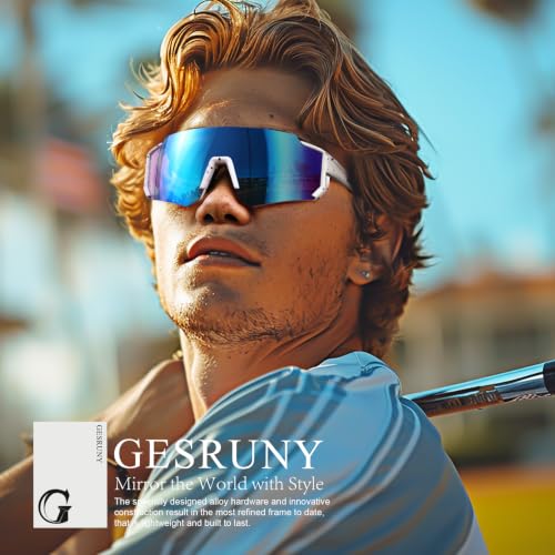 Polarized Sport Sunglasses with UV400 Protection - Lightweight TR90 Frame