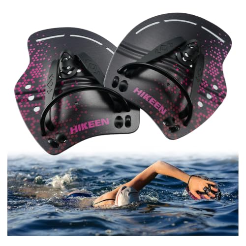 Curved Swim Hand Paddles - Medium Pink, Upper Body Strength Training