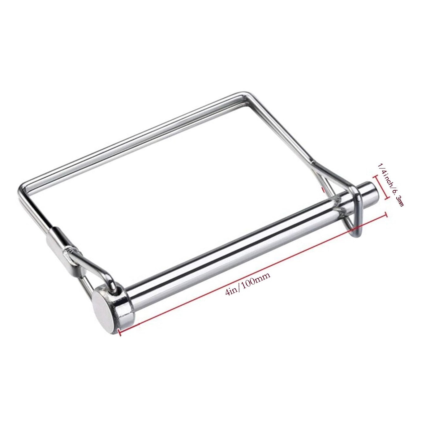 Truleego 4 Pack Trailer Hitch Pin 1/4x4 Inch, Zinc Coated Carbon Steel, Heavy Duty Safety Lock Pin for Boat, RV, Utility Trailers, Secure & Durable Connection