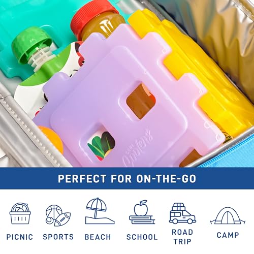 Kids Puzzle-Shaped Reusable Ice Packs 6-Pack for Lunch Boxes & Coolers
