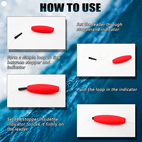 Foam Cigar Slip Fishing Corks Bobbers - 2" Orange, 8pcs