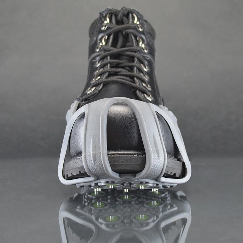Winter Walking Easy Spike Ice Cleat, Lightweight Industrial Strength Traction Aid for Walking on Snow and Ice, Size Large (1 Pair)