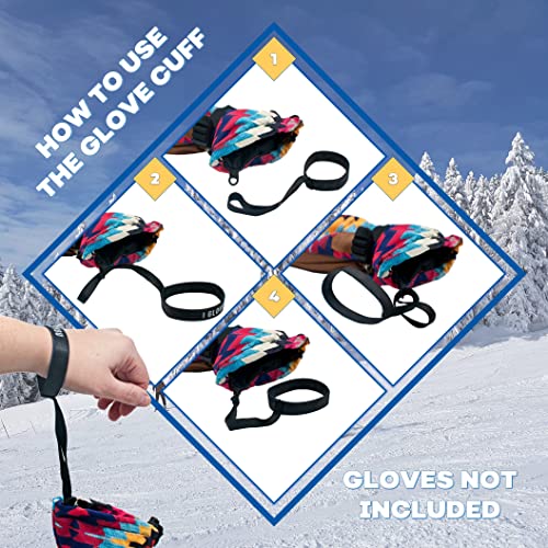Ski Glove Safety Strap - Elastic Wrist Leash for Mittens