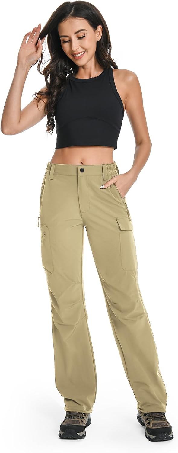 Moosehill Women's Hiking Pants - Lightweight, Quick-Dry, Water-Resistant Cargo | Perfect for All Seasons