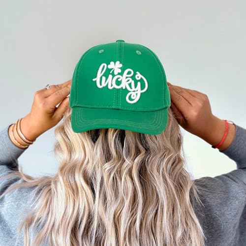 St. Patrick's Day Adjustable Cotton Baseball Cap - Green Clover
