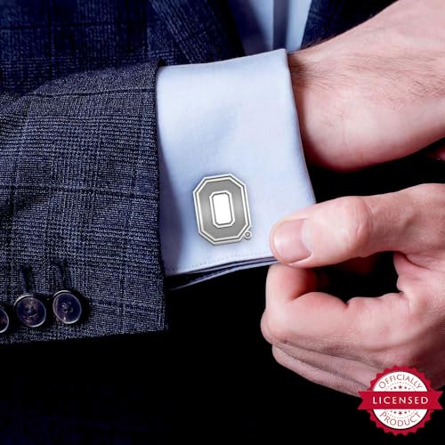 Ohio State O Logo Cuff Links - 14k Yellow Gold Plated
