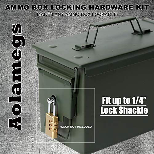Locking Hardware Kit for Ammo Can - 1 Count, Silver Color