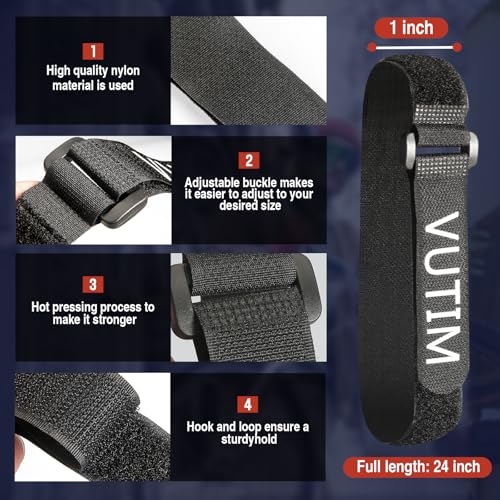 4-Pack Adjustable Bike Rack Straps - Non-Slip Nylon Wheel Securing Ties