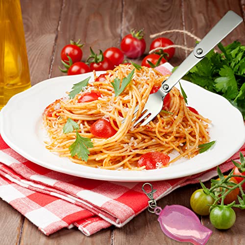 Portable Folding Fork and Spoon Set with Case - 2PCS Cutlery