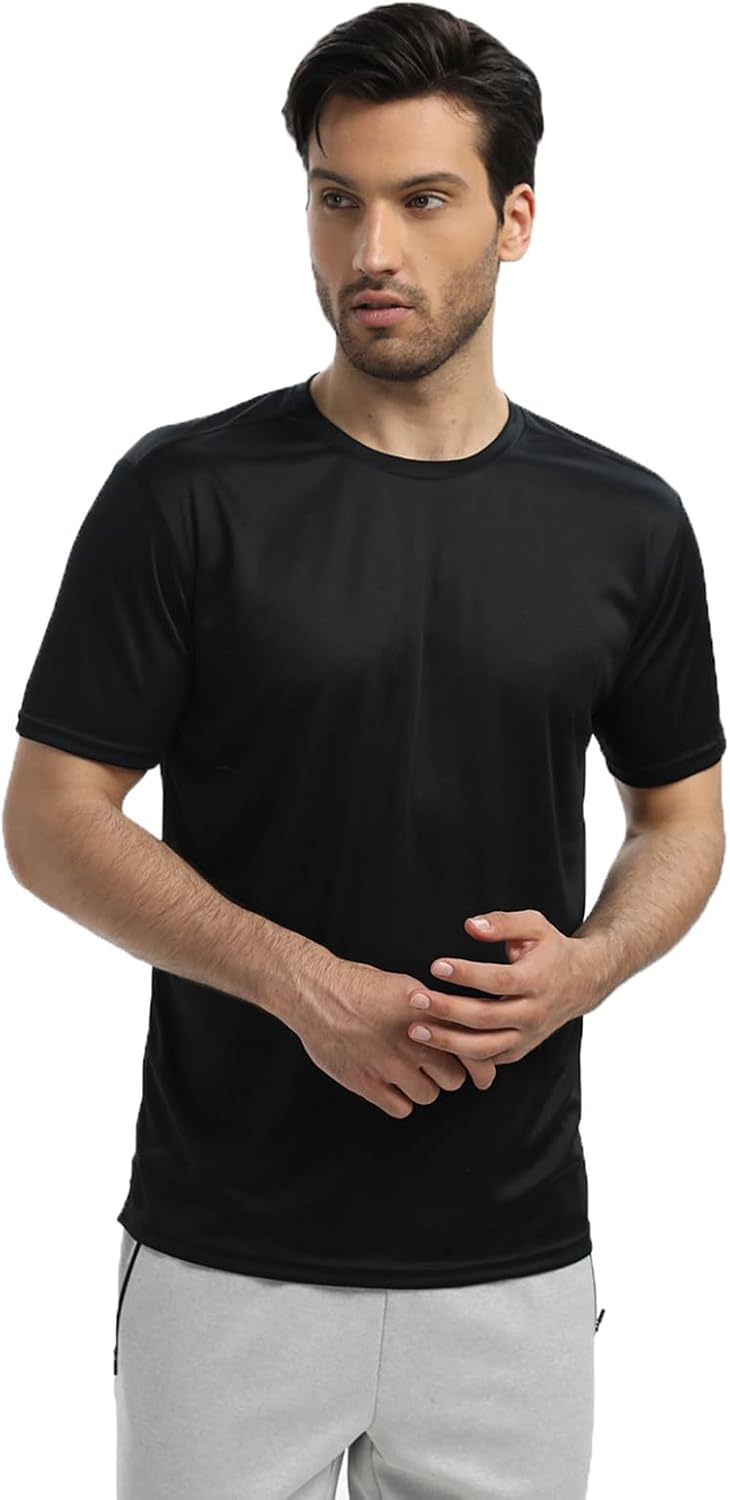 Skiennix Men's Quick Dry T-Shirts - Lightweight 5-Pack Short Sleeve Workout Tops for Gym & Running