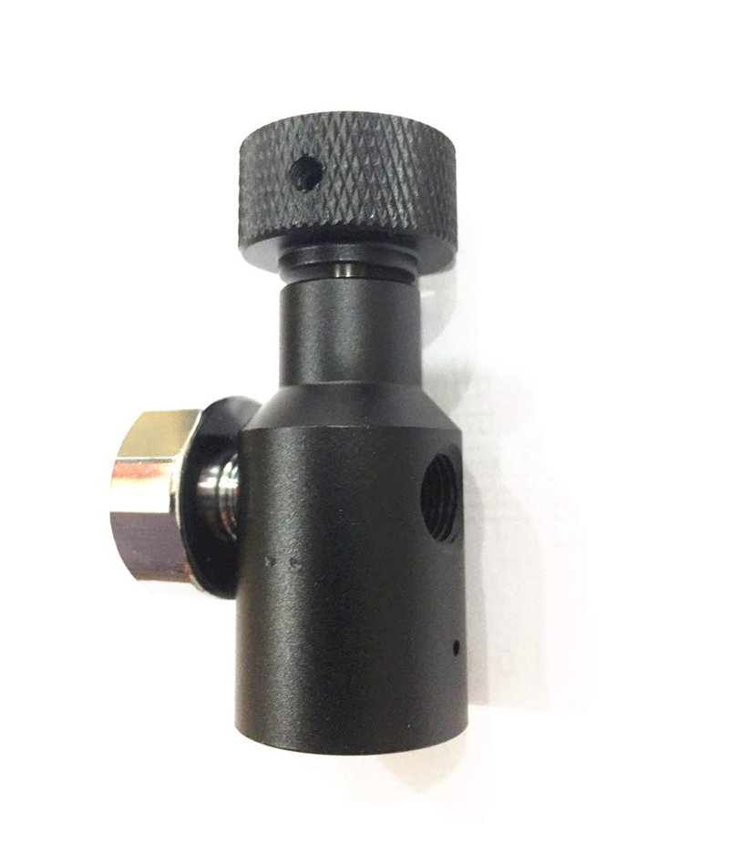 CO2 Adapter Fill Station Remote On/Off ASA w/ 3000PSI Mini Gauge