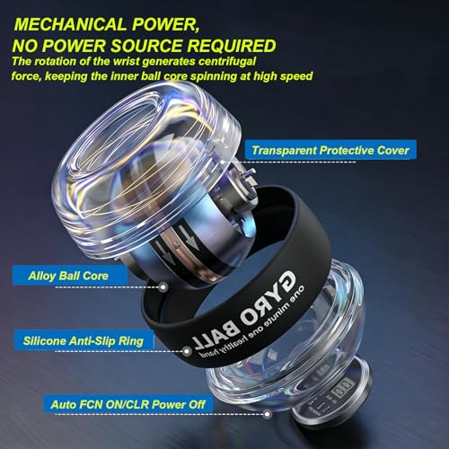 Torque Ball Hand Exerciser - Auto-Start Grip Strength Trainer