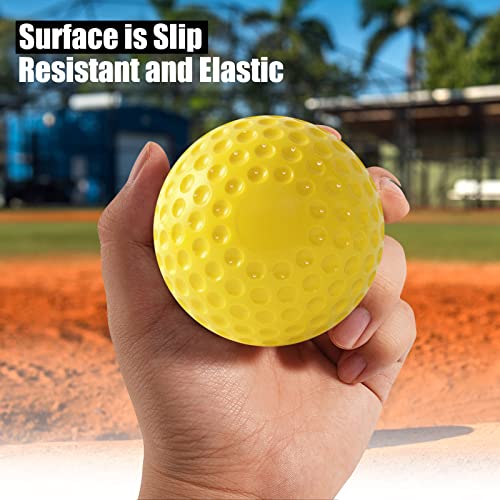 Furtrop 12 Pcs 12-Inch Dimpled Softballs for Pitching Machines – Indoor/Outdoor