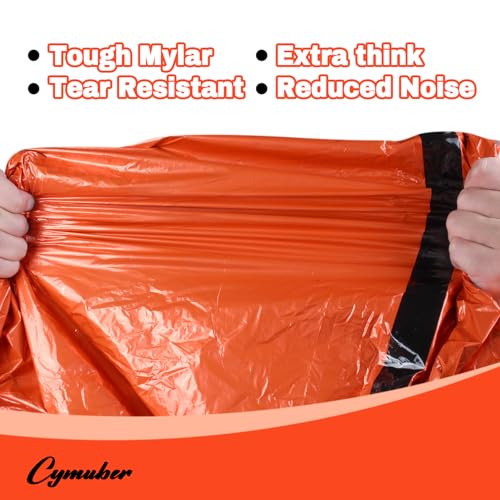 Cymuber Survival Orange 2-Pack Emergency Sleeping Bags Waterproof Thermal Bivy Sacks
