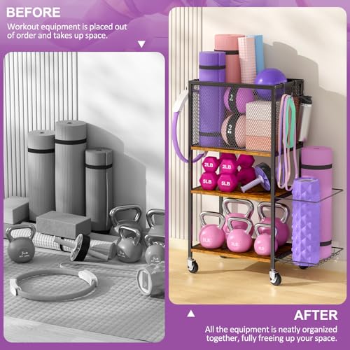 3 Tier Dumbbell Rack and Yoga Mat Storage Organizer