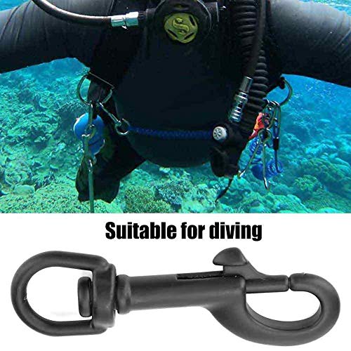 VBESTLIFE Stainless Steel Dive Clips with Swivel Eye Snap Hook 75mm for Underwater Use