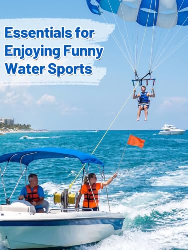 Bigmeta Orange Boat Flag with Telescoping Pole - 12x18 in, Marine Safety