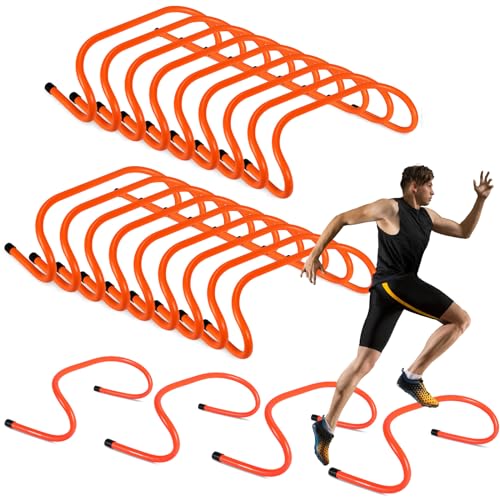 18 Pcs Speed Training Hurdles - Durable Agility Equipment - Orange